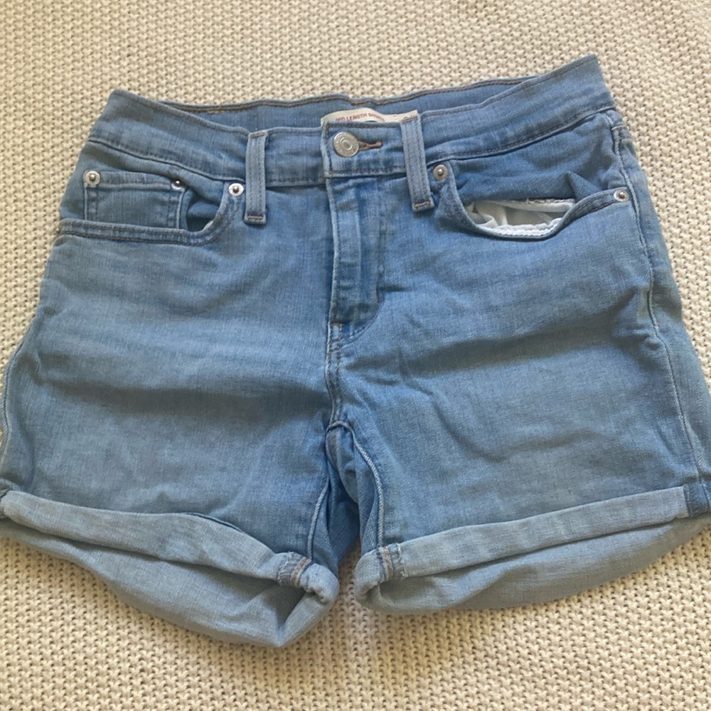 Levi's Light Blue Denim Shorts